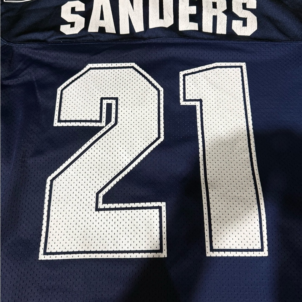 Nike Blue Football Jersey Sanders Large - Picture 8 of 8